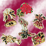 Christmas brooches