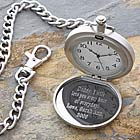 Herrington Engraved Silver Pocket Watch
