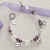 Love, Mother, Joy Personalized Charm Bracelet