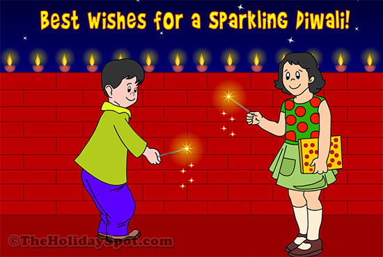 A card with best wishes for a sparkling Diwali
