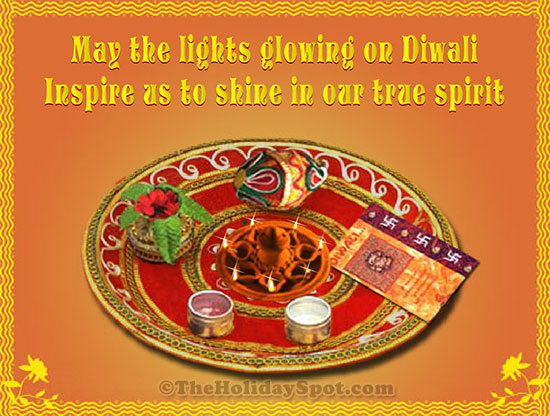 A Diwali greeting card with a beautiful message
