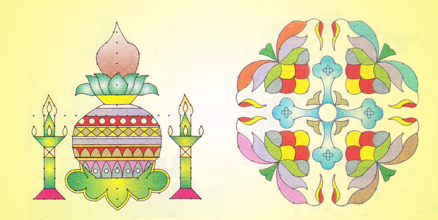 Colorful Rangoli pattern for Diwali