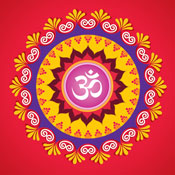 Diwali Rangoli Design with Om symbol