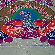 Peacock Rangoli design-09