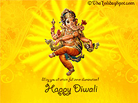 Lord Ganesha's illustration for diwali 