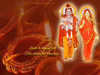 Rama and Sita with their blessings