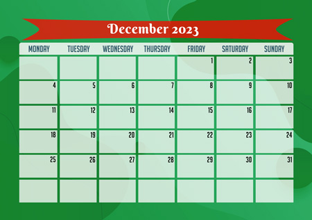 Planner for December 2023