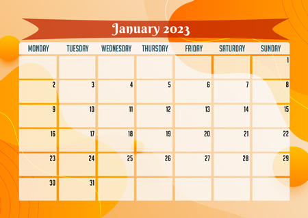 Planner for January 2023