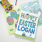 Happy Easter Personalized Coloring Activity Book & Crayon Set
