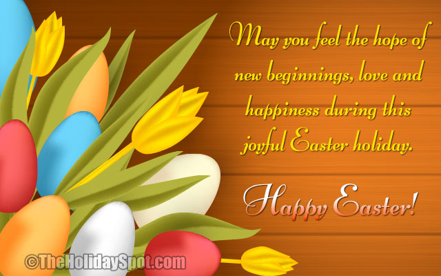 Easter Holiday card for WhatsApp and Facebook