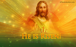 He is Risen - Easter Wallpaper of Jesus