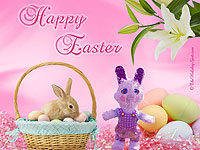Easter wishes with lots of easter eggs