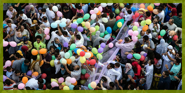 Muslims celebrating Eid-Ul-Adha at Egypt