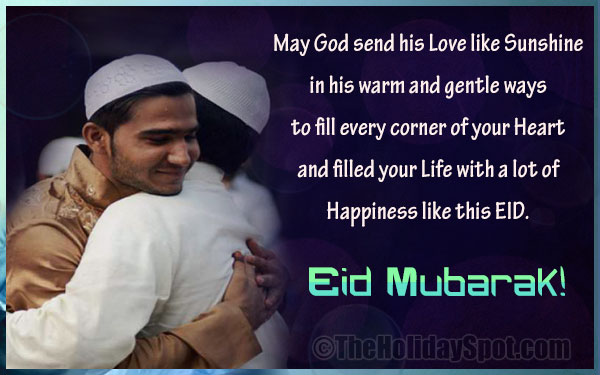 Eid-ul-Fitr wishes card for Social sites