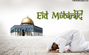 A man offering prayer on Eid