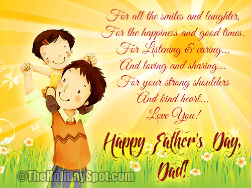 Greeting card for Father's Day wishes