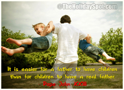It is easier for children to have a real father
