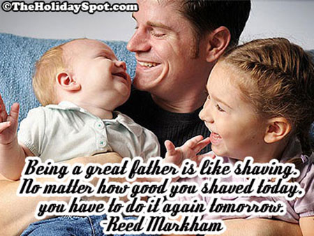 father enjoying with his son and daughter, famous quotes from author, poets, celebrities and more.