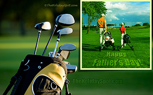 Happy Father's Day Wallpaper themed with Golf