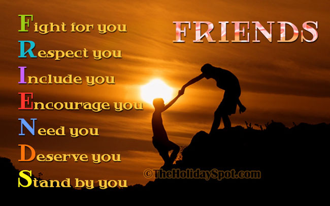 Meaning of Friends - The Friendship Day Image for WhatsApp