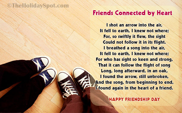 Friendship Day Poem - Friends Connected by Heart