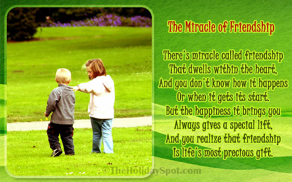 Poem - The Miracle of Friendship