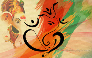 Ganesh Chaturthi HD wallpaper with canvas and abstract background