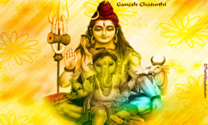 Wallpaper of Lord Shiva and Lord Ganesha