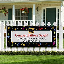 Let's Celebrate Personalized Graduation Banner
