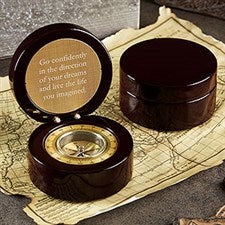 Inspiring Message Engraved Navigator Compass