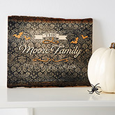 Haunted Halloween Personalized Basswood Plank Sign