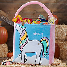 Unicorn Embroidered Halloween Treat Bag