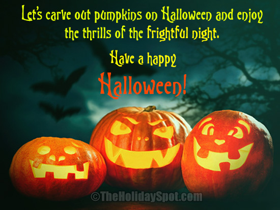 Halloween card for whatsapp - Enjoy the thrills of the frightful night