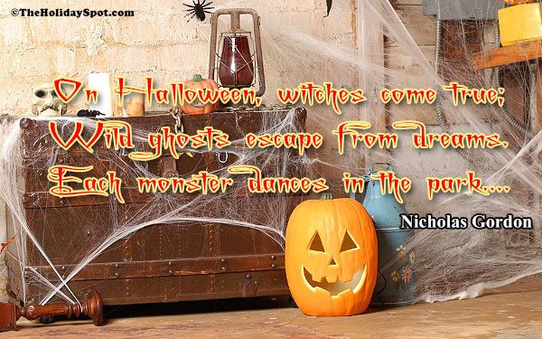A Halloween quote of Nicholas Gordon
