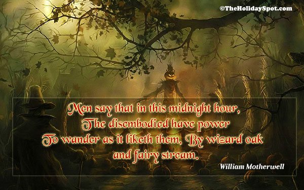 Halloween quotation by William Motherwell