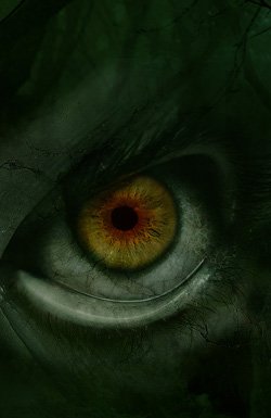 Halloween wallpaper of a horrific eye for iPhone background