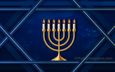 Free Hanukkah wallpaper with a beautiful background with menorah