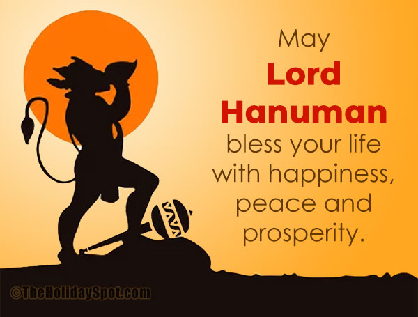 A card with the blessings of Lord Hanuman
