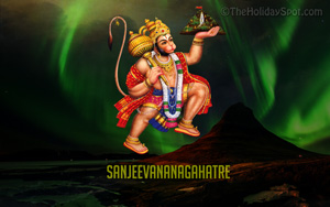 Hanuman Lifting Gandhamadan Parvat in search of Sanjeevani - HD Wallpaper
