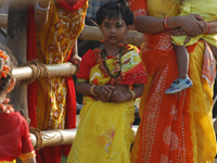 Cute girl at Shantiniketan in Vasanta Utsav