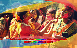 HD Holi Wallpaper with a beautiful quotation