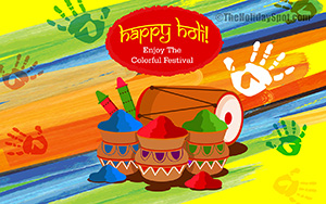 Happy Holi wallpaper with vector background