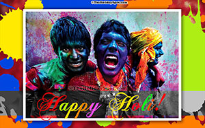 A HD wallpaper featuring the spirit of Holi