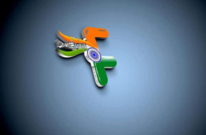 Alphabet F for Indian Independence Day