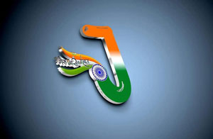 Alphabet J for Indian Independence Day