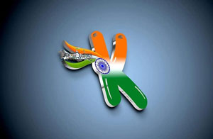 Alphabet K for Indian Independence Day