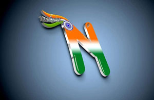 Alphabet N for Indian Independence Day