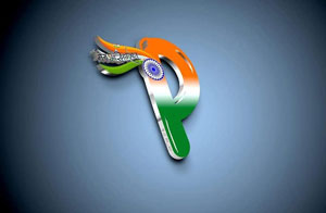 Alphabet P for Indian Independence Day