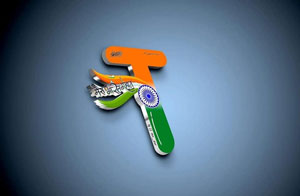 Alphabet T for Indian Independence Day