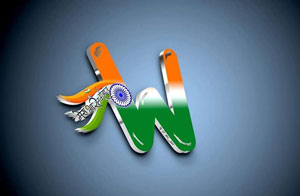 Alphabet W for Indian Independence Day
